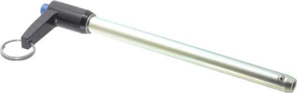 Gibraltar - 1/2" Diam, 6" Usable Length, L Handle, Quick Release Pin - Grade 4130 Steel, Zinc-Plated Finish - Industrial Tool & Supply