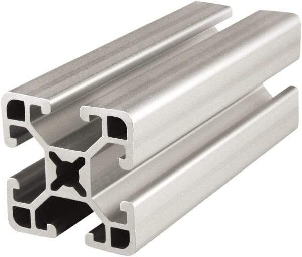 80/20 Inc. - 72 Inches Long x 1-1/2 Inches Wide x 1-1/2 Inches High, T Slotted Aluminum Extrusion - 0.781 Square Inches, Clear Anodized Finish - Industrial Tool & Supply