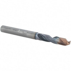 Walter-Titex - 5.8mm 140° Spiral Flute Solid Carbide Screw Machine Drill Bit - Double Coating Finish, Right Hand Cut, 28mm Flute Length, 66mm OAL, X-treme Plus Point, Straight Shank, Through Coolant - Industrial Tool & Supply