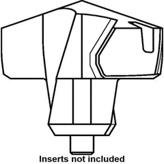 Kennametal - 17 to 17.99mm Diam, 4xD, 52.93mm Max Depth, 18mm Shank Diam, 81.33mm Flute, 145mm OAL, Replaceable Tip Drill - KTIP1700HPM Insert, V Seat Size, KTIP Toolholder, Series KenTIP - Industrial Tool & Supply