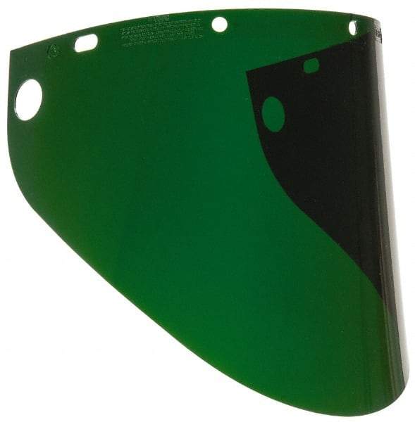 North - Scratch Resistant Green Propionate Welding Window - 9-3/4" High x 17" Wide x 0.06" Thick, Shade 5 - Industrial Tool & Supply