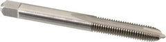 Hertel - 1/4-28 UNF, 2 Flute, Bright Finish, High Speed Steel Spiral Point Tap - Plug Chamfer, Right Hand Thread, 2-1/2" OAL - Exact Industrial Supply
