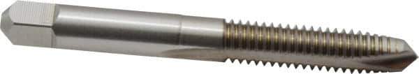 Hertel - 5/16-18 UNC, 2 Flute, Bright Finish, High Speed Steel Spiral Point Tap - Plug Chamfer, Right Hand Thread, 2-23/32" OAL - Exact Industrial Supply