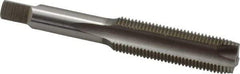 Hertel - 1/2-20 UNF, 3 Flute, Bright Finish, High Speed Steel Spiral Point Tap - Plug Chamfer, Right Hand Thread, 3-3/8" OAL, 2B Class of Fit - Exact Industrial Supply