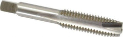 Hertel - 9/16-12 UNC, 3 Flute, Bright Finish, High Speed Steel Spiral Point Tap - Plug Chamfer, Right Hand Thread, 3-19/32" OAL - Exact Industrial Supply