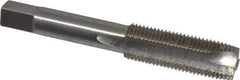 Hertel - 9/16-18 UNF, 3 Flute, Bright Finish, High Speed Steel Spiral Point Tap - Plug Chamfer, Right Hand Thread, 3-19/32" OAL - Exact Industrial Supply