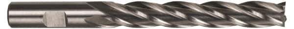 Hertel - 1-1/4", 4" LOC, 1-1/4" Shank Diam, 6-1/2" OAL, 4 Flute, High Speed Steel Square End Mill - Single End, Uncoated, Spiral Flute, 30° Helix, Centercutting, Right Hand Cut, Right Hand Flute - Industrial Tool & Supply