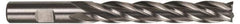 Hertel - 1-1/4", 4" LOC, 1-1/4" Shank Diam, 6-1/2" OAL, 4 Flute, High Speed Steel Square End Mill - Single End, Uncoated, Spiral Flute, 30° Helix, Centercutting, Right Hand Cut, Right Hand Flute - Industrial Tool & Supply