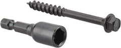 Value Collection - 1/4", 2-1/2" OAL, Hex Head Wood Screw - Steel - Industrial Tool & Supply