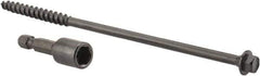 Value Collection - 1/4", 6" OAL, Hex Head Wood Screw - Steel - Industrial Tool & Supply