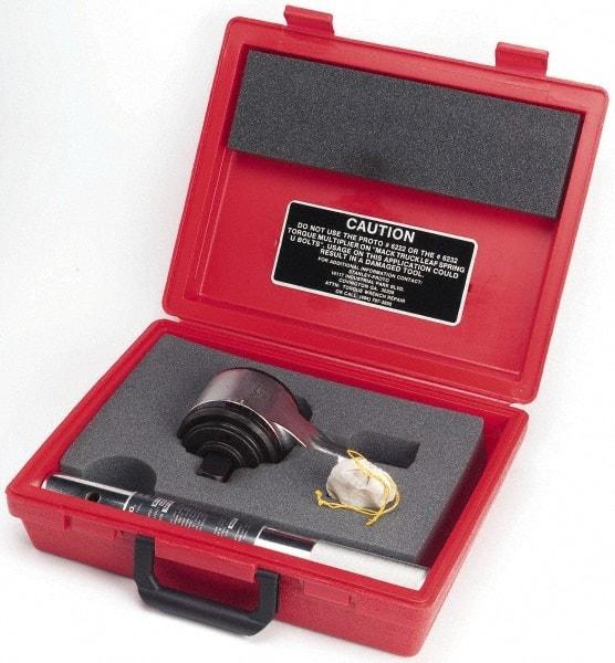 Proto - 1" Output Drive, 2,200 Ft/Lb Max Output, Two Stage Torque Wrench Multiplier - 13.6:1 Gear Ratio, 1:13.7 Effective Multiplier Ratio, 5-3/4" Head Thickness - Industrial Tool & Supply