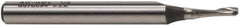 Onsrud - 1/8" Cutting Diam x 3/8" Length of Cut, 1 Flute, Upcut Spiral Router Bit - Uncoated, Right Hand Cut, High Speed Steel, 2-5/8" OAL x 1/4" Shank Diam, Single Edge, 19 to 32° Helix Angle - Industrial Tool & Supply