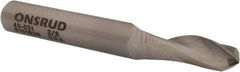 Onsrud - 3/8" Cutting Diam x 1" Length of Cut, 1 Flute, Upcut Spiral Router Bit - Uncoated, Right Hand Cut, High Speed Steel, 3" OAL x 3/8" Shank Diam, Single Edge, 19 to 32° Helix Angle - Industrial Tool & Supply