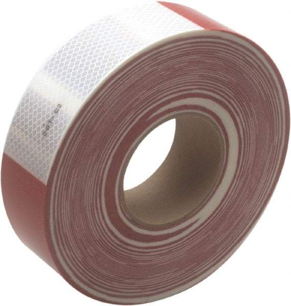 3M - DOT Conspicuity Tape Color: Red and White Tape Material: Pressure Sensitive Adhesive - Industrial Tool & Supply