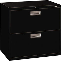 Hon - 30" Wide x 28-3/8" High x 19-1/4" Deep, 2 Drawer Roll-Out - Steel, Black - Industrial Tool & Supply