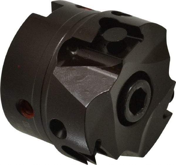 Kennametal - 3 Inserts, 2" Cut Diam, 3/4" Arbor Diam, 0.394" Max Depth of Cut, Indexable Square-Shoulder Face Mill - 0/90° Lead Angle, 1.57" High, BGHX 15L5... Insert Compatibility, Through Coolant, Series Fix-Perfect - Industrial Tool & Supply