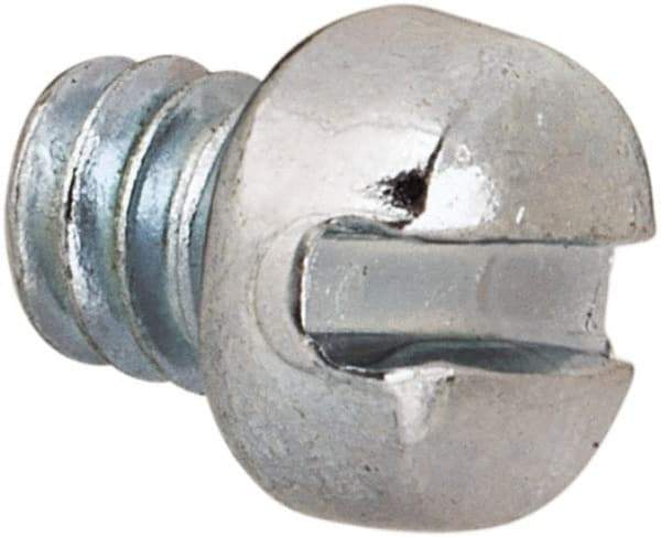 Value Collection - #4-40 UNC, 1/8" Length Under Head Slotted Drive Machine Screw - Fillister Head, Grade J82 Steel, Zinc-Plated Finish, Without Washer - Industrial Tool & Supply