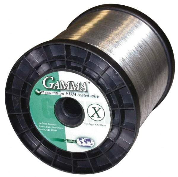 Global EDM - Copper Gamma Coated, Half Hard Grade Electrical Discharge Machining (EDM) Wire - 475 N per sq. mm Tensile Strength, Gamma-X Series - Industrial Tool & Supply