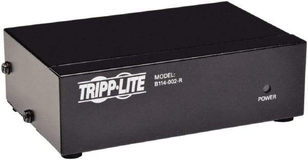 Tripp-Lite - Video Splitter with Signal Booster - HD15 Connector, Black, Use with Monitors - Industrial Tool & Supply