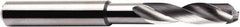 Seco - 6.9mm 140° Spiral Flute Solid Carbide Screw Machine Drill Bit - Multilayer TiAlN Finish, Right Hand Cut, 1.338" Flute Length, 3.11" OAL, Through Coolant - Industrial Tool & Supply