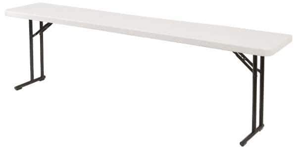 NPS - 61" Long x 18" Wide x 29-1/2" High, Lightweight Folding Table - Speckled Gray - Industrial Tool & Supply