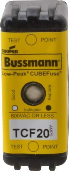 Cooper Bussmann - 300 VDC, 600 VAC, 20 Amp, Time Delay General Purpose Fuse - Plug-in Mount, 1-7/8" OAL, 100 at DC, 200 (CSA RMS), 300 (UL RMS) kA Rating - Industrial Tool & Supply