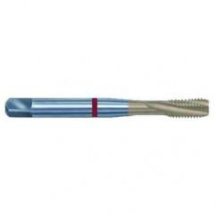 5/8-11 2B 4-Flute PM Cobalt Red Ring Semi-Bottoming 15 degree Spiral Flute Tap-TiN - Industrial Tool & Supply