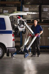 Makinex - 309 Lb Load Capacity, Aluminum Powered Hand Truck Crane - Linear Actuator 12V 25Amp - Industrial Tool & Supply