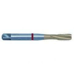 6-40 2B 3-Flute PM Cobalt Red Ring Semi-Bottoming 15 degree Spiral Flute Tap-TiN - Industrial Tool & Supply