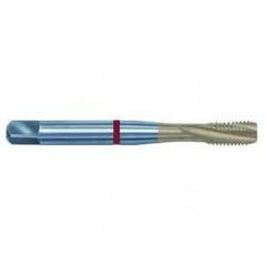 1/4-28 2B 3-Flute PM Cobalt Red Ring Semi-Bottoming 15 degree Spiral Flute Tap-TiN - Industrial Tool & Supply