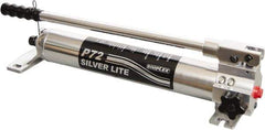 TK Simplex - 2 Stage, 3.19" Piston Diam, 3/8 NPTF, 0.91 & 0.19 Cu In Per Stroke, Manual Hydraulic Pump - 70 Cu In Reservoir, 200 psi First Stage, 10,000 psi Second Stage - Industrial Tool & Supply