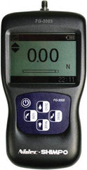 SHIMPO - 10 kgf Capacity, 0.01 kgf Resolution, Aluminum, Digital Tension & Compression Force Gage - Accurate Up to 0.3% (Full Scale) - Industrial Tool & Supply