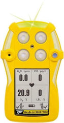 BW Technologies by Honeywell - Visual, Vibration & Audible Alarm, LCD Display, Multi-Gas Detector - Monitors LEL, Oxygen, Hydrogen Sulfide & Carbon Monoxide, -20 to 50°C Working Temp - Industrial Tool & Supply