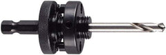 M.K. MORSE - 1-1/4 to 6" Tool Diam Compatibility, Hex Shank, High Speed Steel Integral Pilot Drill, Hole Cutting Tool Arbor - 3/8" Min Chuck, Hex Shank Cross Section, Quick-Change Attachment, For 1-1/4 to 6" Hole Saws - Industrial Tool & Supply