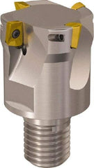 Seco - 50mm Cut Diam, 62mm Max Depth of Cut, 99mm OAL, Indexable Square Shoulder Helical End Mill - C6 Modular Connection, 90° Lead Angle, Through Coolant, Series R217.69 - Industrial Tool & Supply