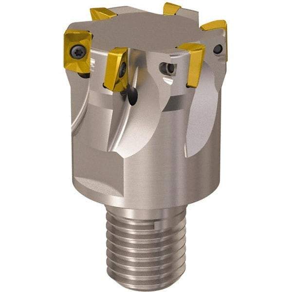 Seco - 40mm Cut Diam, 9mm Max Depth of Cut, 40mm OAL, Indexable Square Shoulder Slot Milling End Mill - M20 Modular Connection, 90° Lead Angle, Through Coolant, Series R217.69 - Industrial Tool & Supply
