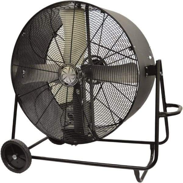 TPI - 48" Blade, Belt Drive, 1 hp, 14,400 CFM, Floor Style Blower Fan - 15 Amps, 120 Volts, 1 Speed, Single Phase - Industrial Tool & Supply