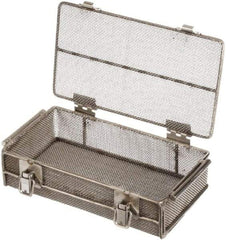 Marlin Steel Wire Products - 5-5/8" Deep, Rectangular Stainless Steel Mesh Basket - 11" Wide x 3-1/8" High - Industrial Tool & Supply