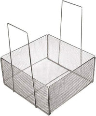 Marlin Steel Wire Products - 18" Deep, Rectangular Stainless Steel Mesh Basket - 18" Wide x 9" High - Industrial Tool & Supply