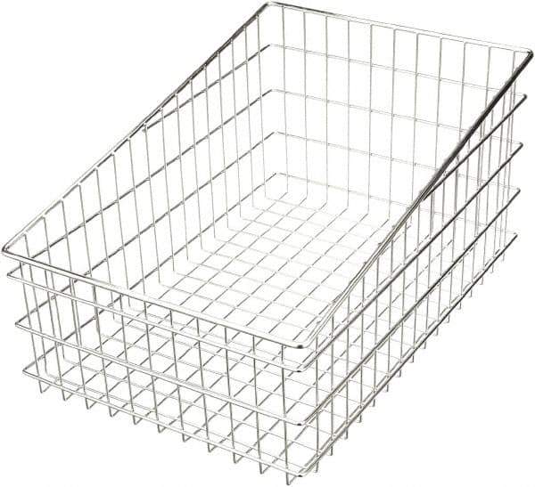 Marlin Steel Wire Products - 16" Deep, Rectangular Steel Wire Basket - 24" Wide x 12" High - Industrial Tool & Supply