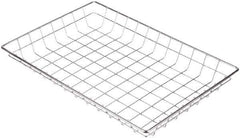 Marlin Steel Wire Products - 12" Deep, Rectangular Steel Wire Basket - 18" Wide x 2" High - Industrial Tool & Supply