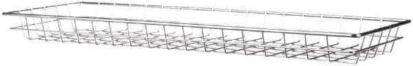 Marlin Steel Wire Products - 9" Deep, Rectangular Steel Wire Basket - 25.078" Wide x 2" High - Industrial Tool & Supply