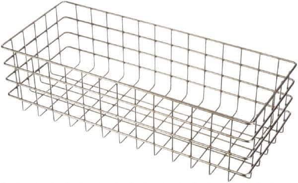 Marlin Steel Wire Products - 20-1/4" Deep, Rectangular Stainless Steel Wire Basket - 8" Wide x 6" High - Industrial Tool & Supply