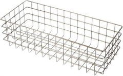 Marlin Steel Wire Products - 20-1/4" Deep, Rectangular Stainless Steel Wire Basket - 8" Wide x 6" High - Industrial Tool & Supply