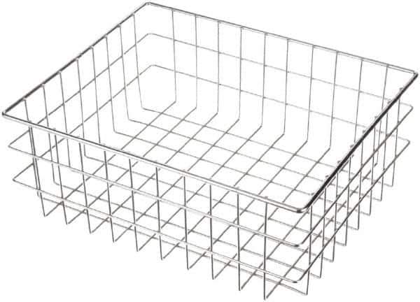 Marlin Steel Wire Products - 13" Deep, Rectangular Steel Wire Basket - 16" Wide x 6" High - Industrial Tool & Supply