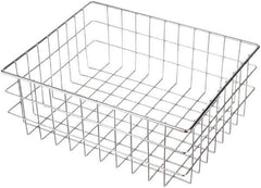 Marlin Steel Wire Products - 13" Deep, Rectangular Steel Wire Basket - 16" Wide x 6" High - Industrial Tool & Supply