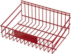 Marlin Steel Wire Products - Red Wall Storage System - 10-3/4" Wide x 4-15/32" High x 7-3/4" Deep - Industrial Tool & Supply