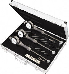 Starrett - 0.7" to 6" Dial Bore Gage Set - 0.0005" Graduation, 6" Gage, Hardened Tool Steel - Industrial Tool & Supply