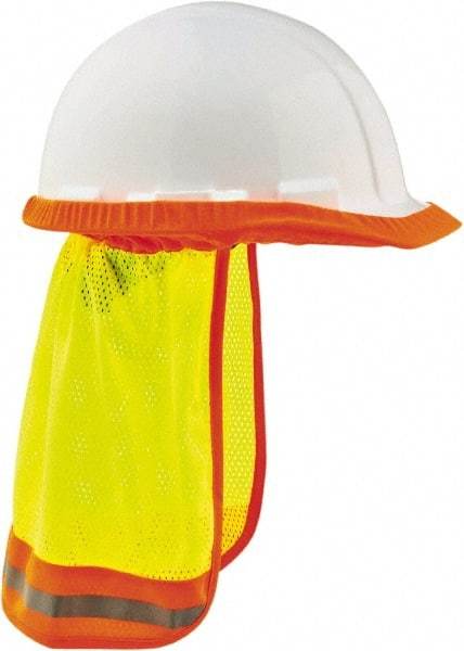 Ergodyne - Size 32", High Visibility Elastic Neck Protector - Lime Solid & Stripes Pattern, Polyester - Industrial Tool & Supply