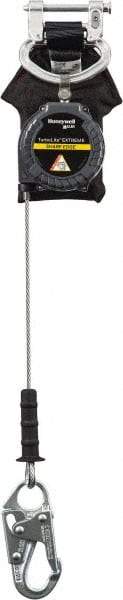 Miller - 9' Long, 420 Lb Capacity, Galvanized Steel Cable Fall Limiter - Steel Locking Snap Hook Connector, Aluminum Carabiner Connector with Integral Shock Pack - Industrial Tool & Supply
